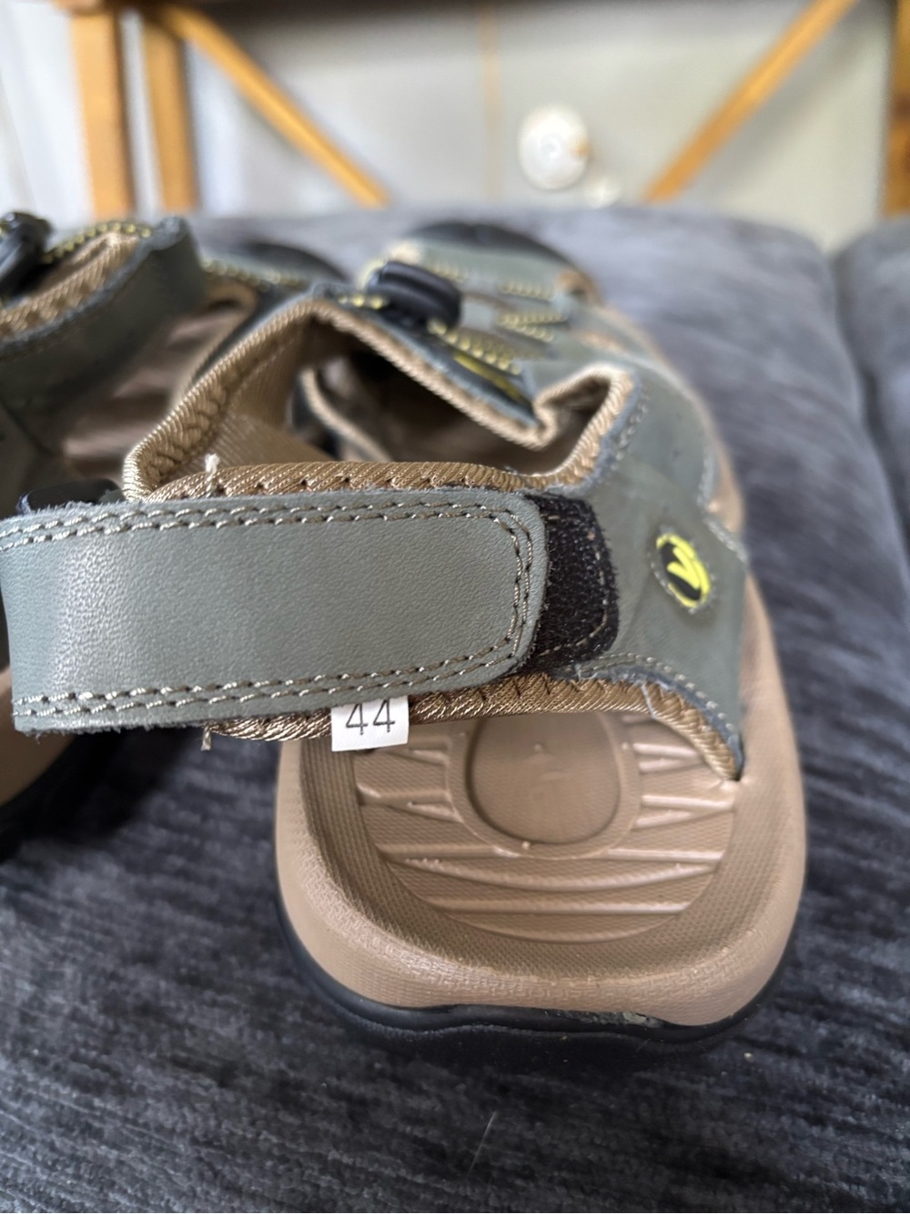 Men’s Outdoor Sport Sandals - Green/Tan - Picture 3 of 7